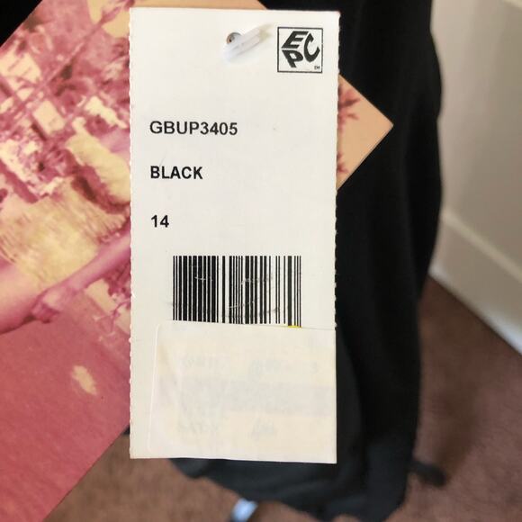 Emerald Sundae‎ Womens Maxi Dress Size 14 Black Ruched Side Sleeveless NWT - Picture 6 of 14